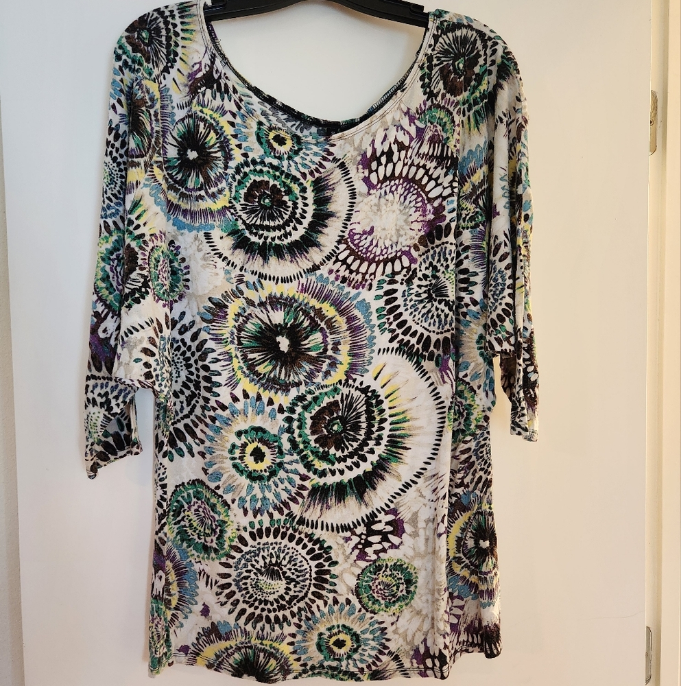 3/4 Length Sleeve Boat Neck Shirt